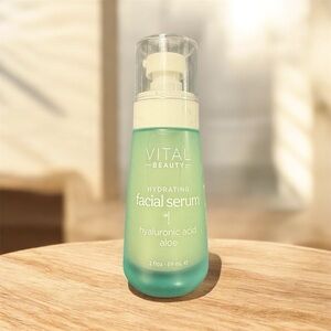 NEW Vital Beauty Hydrating Facial Serum Hyaluronic Acid Aloe Skincare Authentic